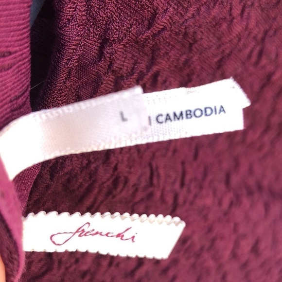 Frenchi Burgundy Dress | SIZE L - Picture 3 of 3